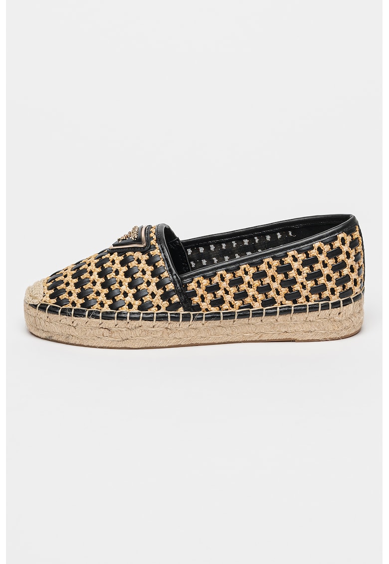 Oferte la Espadrile cu logo - Negru/Bej