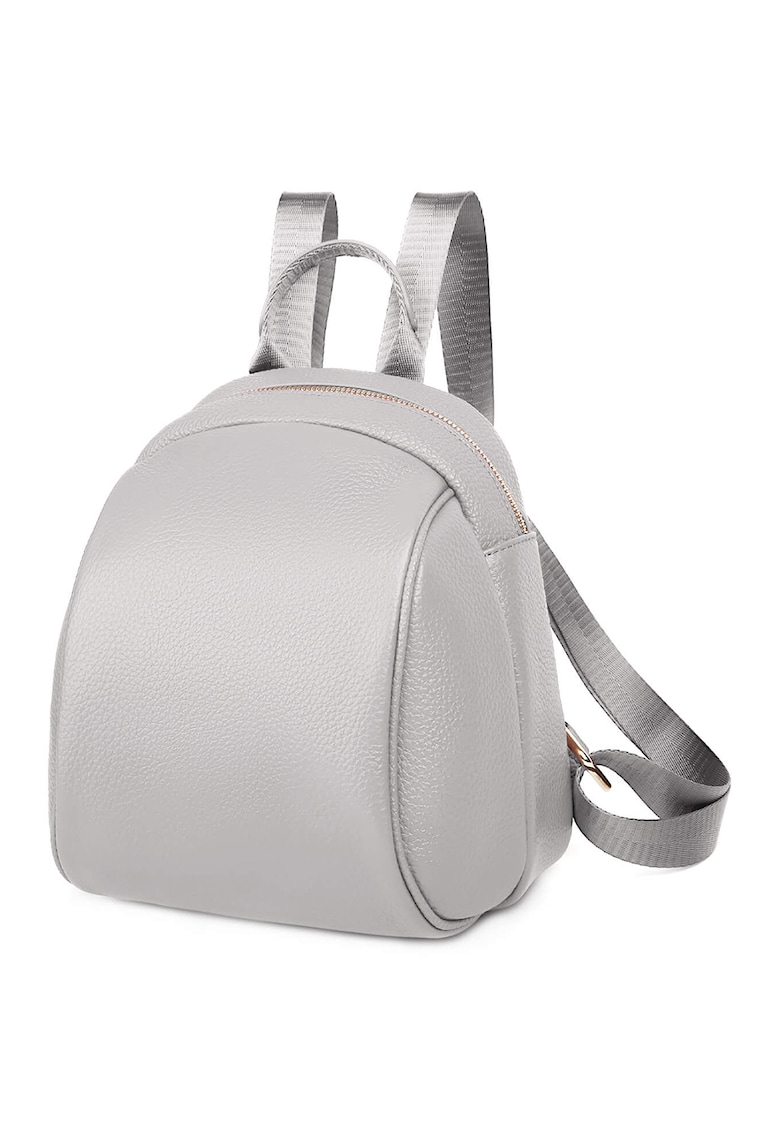 Oferte la Rucsac de piele cu fermoar Nimue - Gri deschis