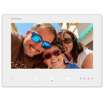 Oferte la Monitor videointerfon Hikvision DS-KH7300EY-WTE2/White, ecran tactil 7 inch, 2-Wire HD, WiFi, microSD 128GB, alb