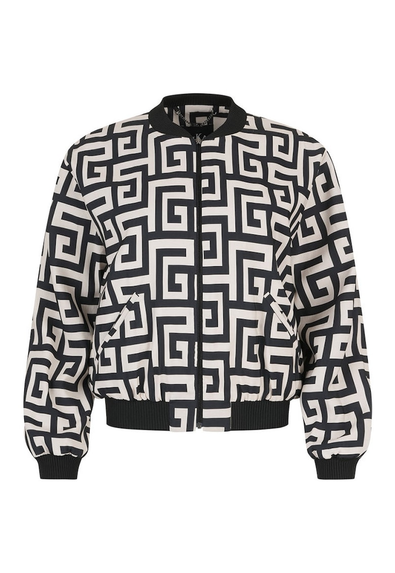 Oferte la Jacheta bomber cu imprimeu geometric