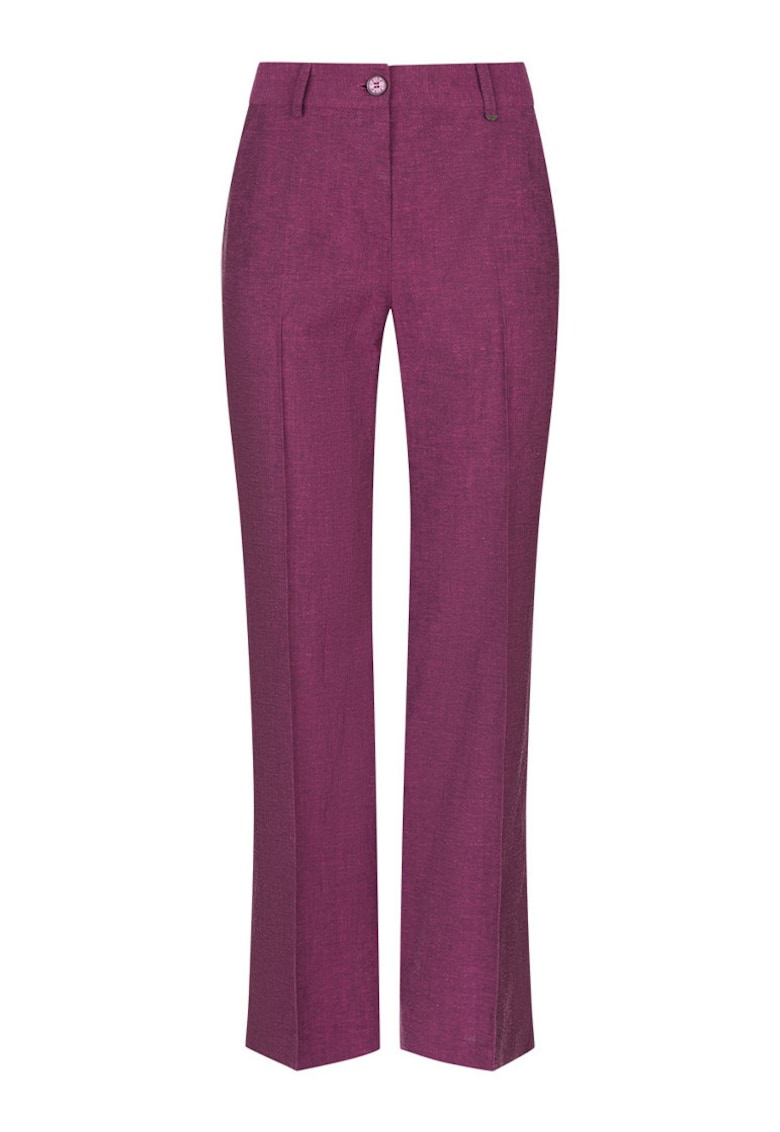 Oferte la Pantaloni crop din amestec de in