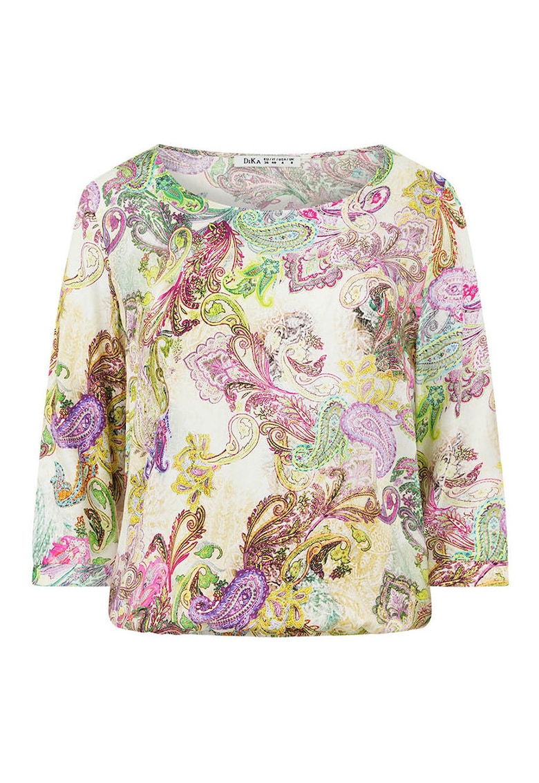 Oferte la Bluza cu maneci 7/8 si imprimeu Paisley - L