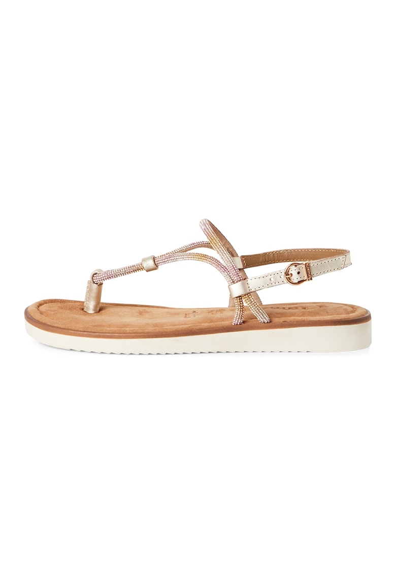 Oferte la Sandale slingback cu detalii de piele - Maro/Roz pal