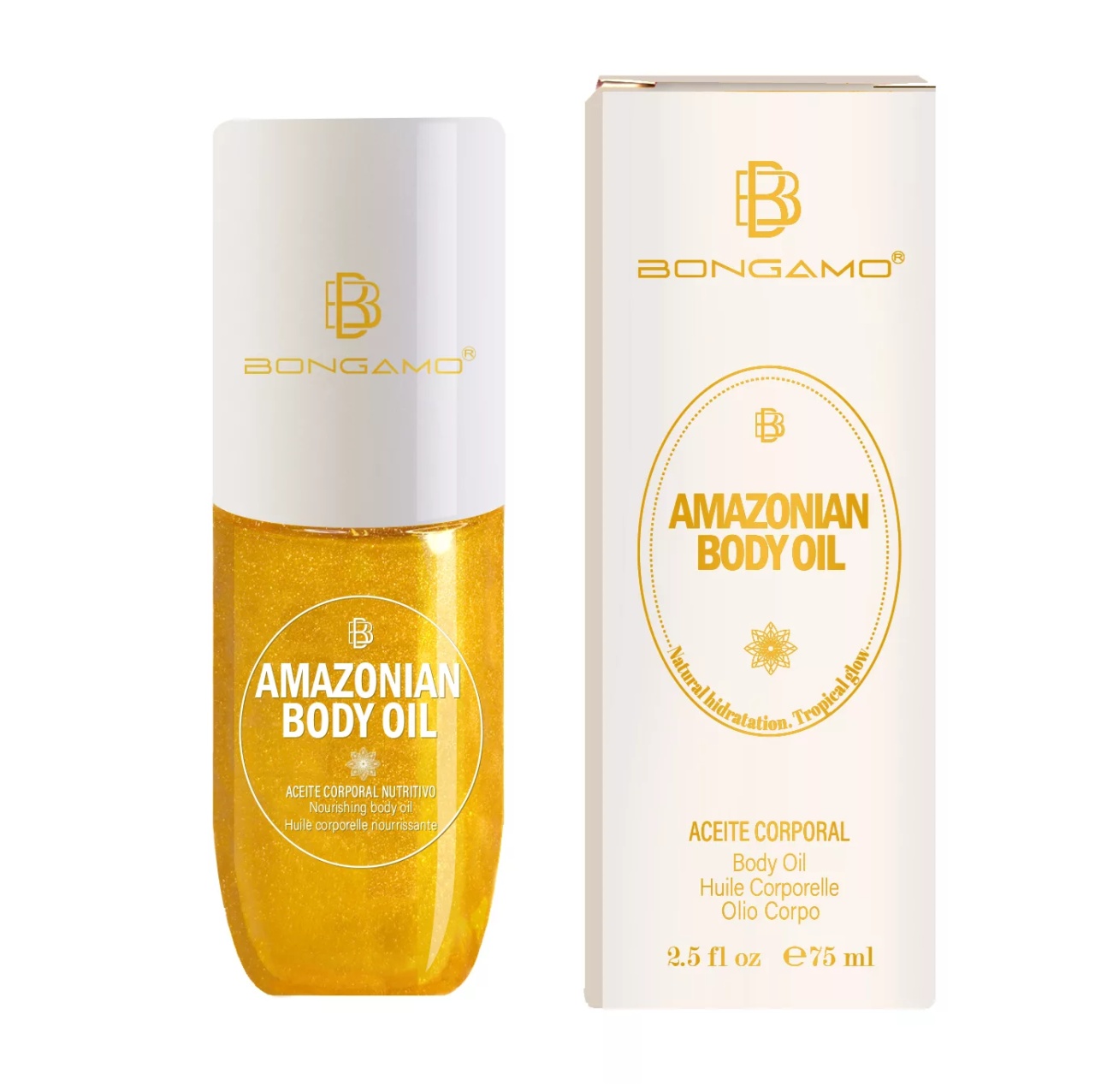 Oferte la Ulei de corp cu efect iluminator Bongamo Amazonian, 75 ml