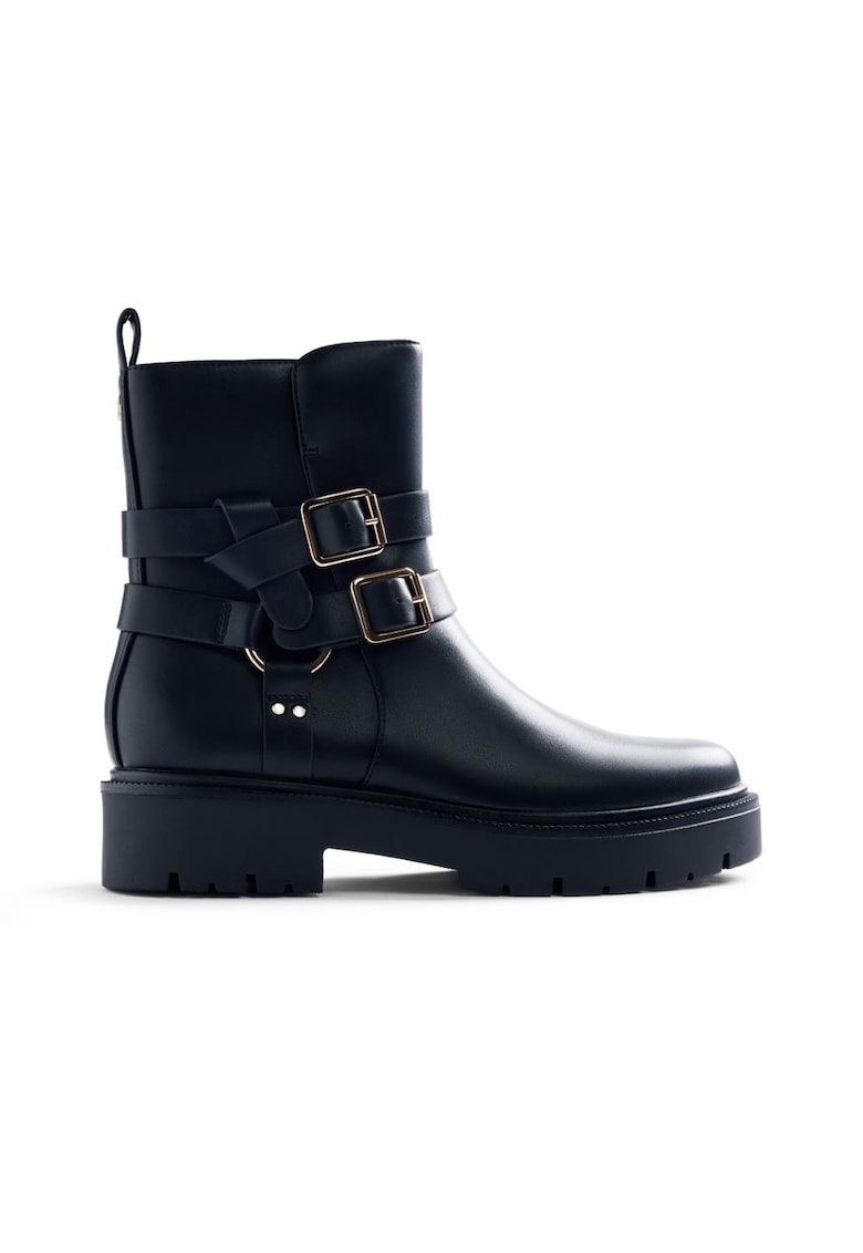Oferte la Ghete din piele ecologica cu catarama - Negru