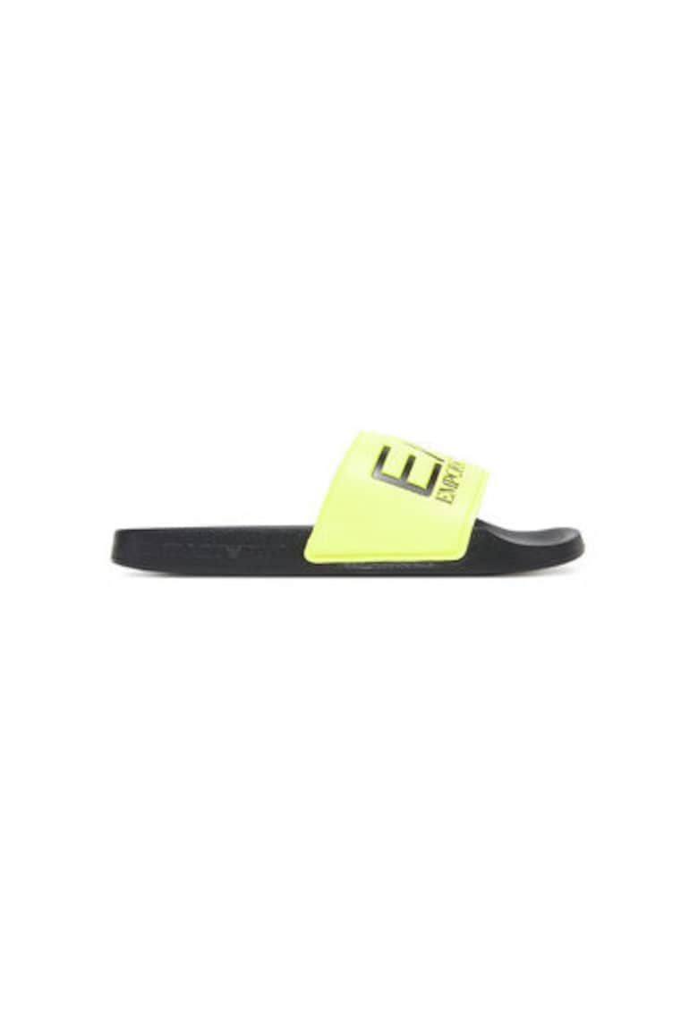 Oferte la Slapi unisex  Emporio Armani - 7X000108 AF15118 - Sintetic - Galben - Galben
