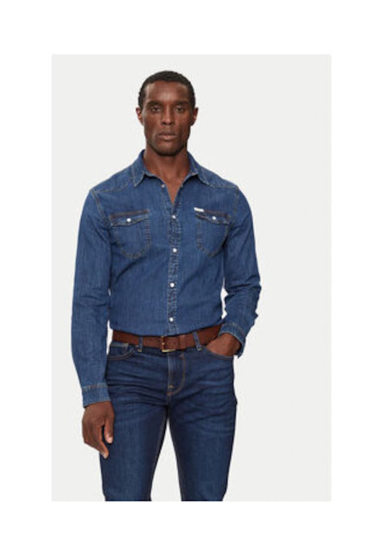 Oferte la Camasa din chambray cu buzunare aplicate -