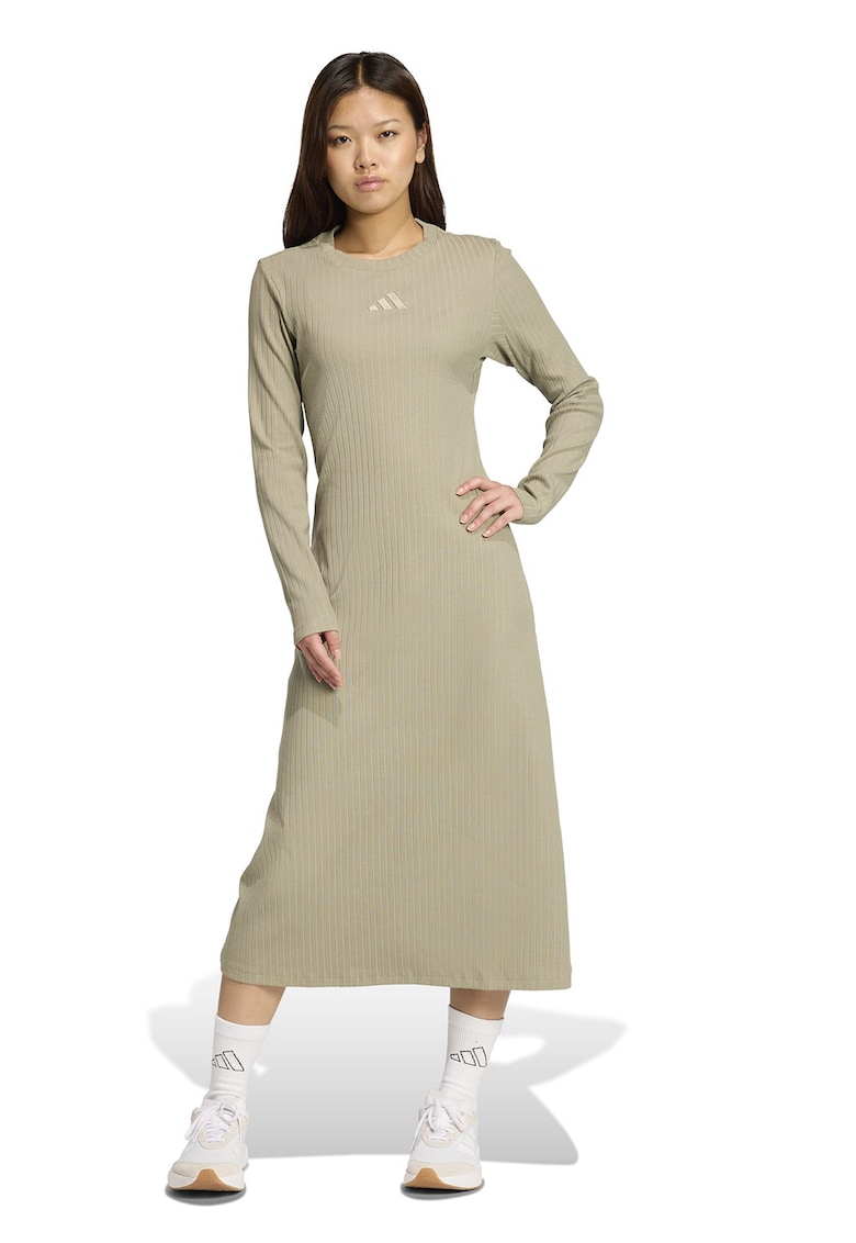 Oferte la Rochie midi striata - Kaki
