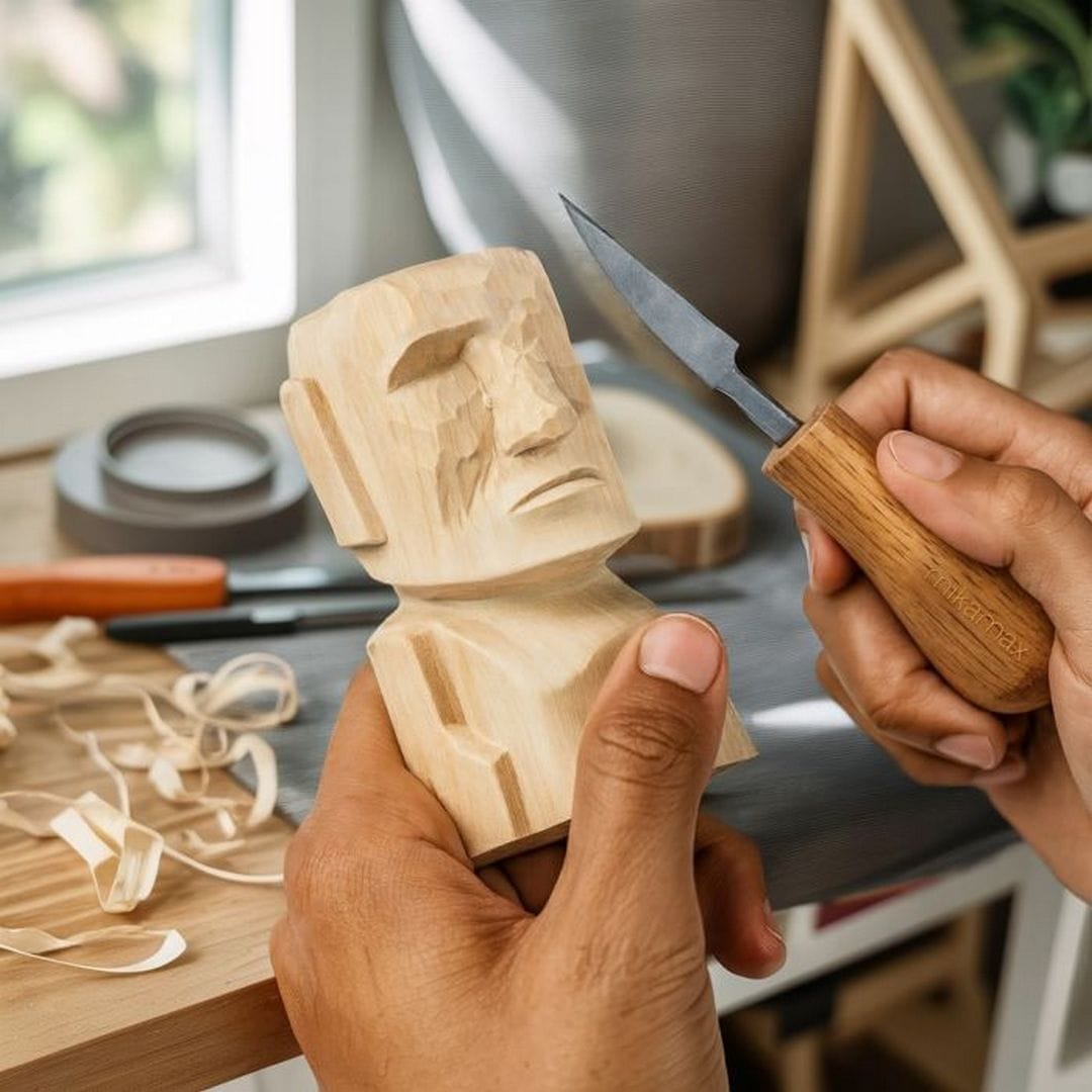 Oferte la Set de Sculptură în Lemn pentru Începători - Figurină Moai
