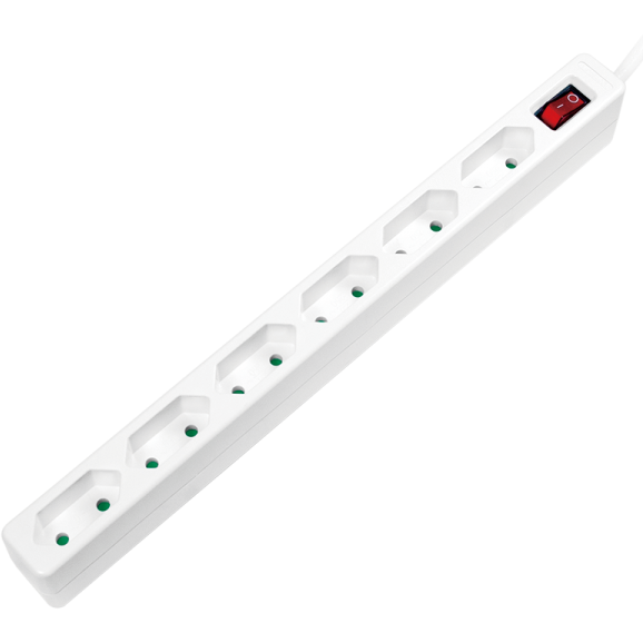 Oferte la Prelungitor LPS232 6x Euro Socket Conectare prin Schuko (T) Cablu 1.5M 7.5A Protectie Contact Accidental On / Off Alb