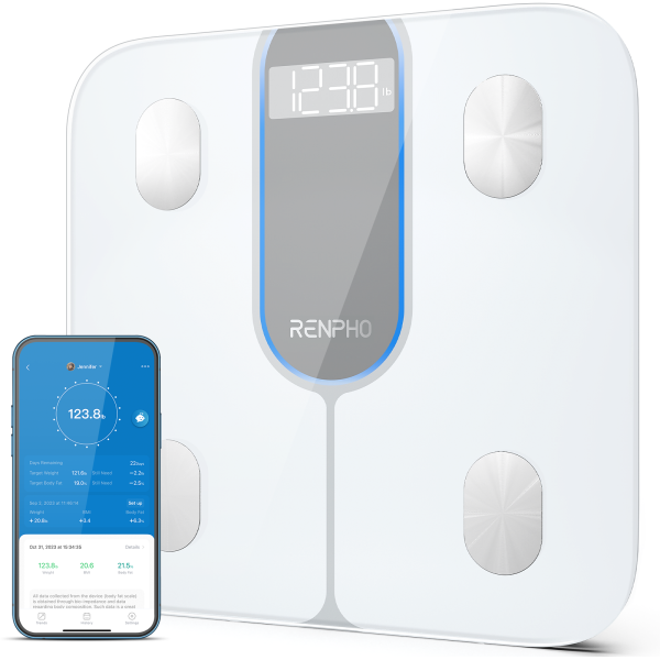 Oferte la Cantar Corporal Smart Elis 1C A033 Analiza Complexa Bluetooth Maxim 180KG Alb