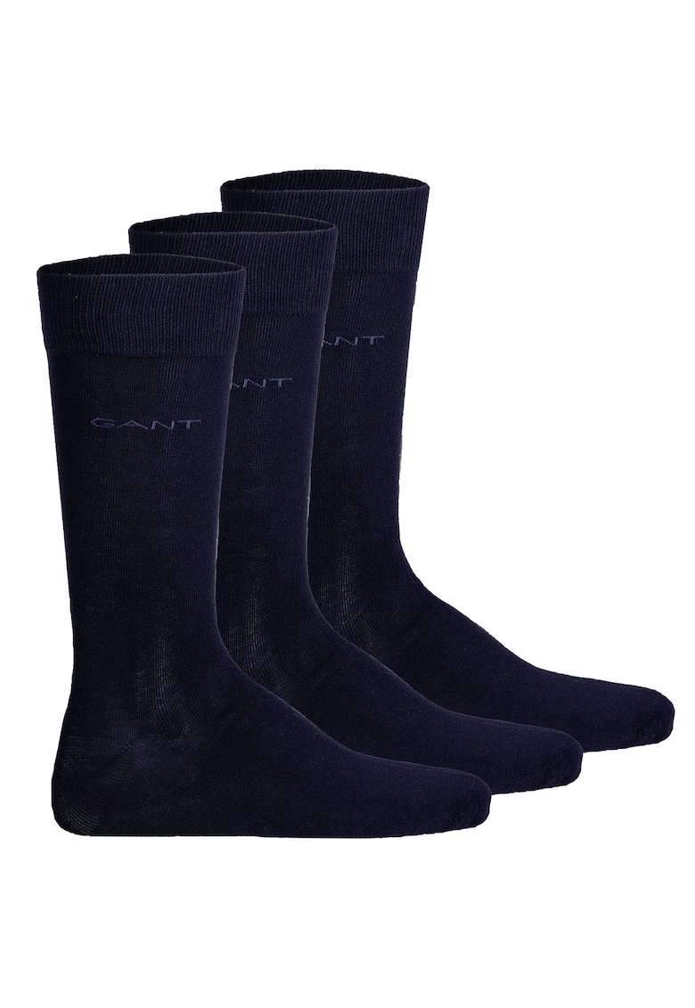 Oferte la Set de sosete lungi cu detaliu logo - 3 perechi - Albastru