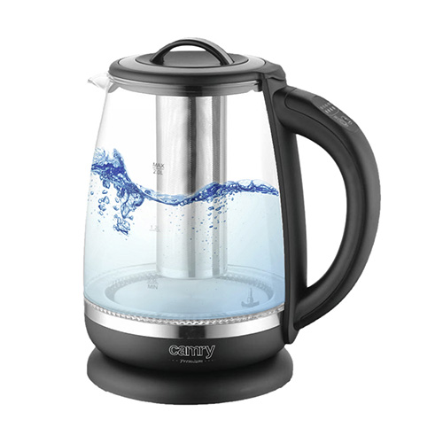 Oferte la Fierbator din sticla cu infuzor pentru ceai Camry CR 1290,  2 L 