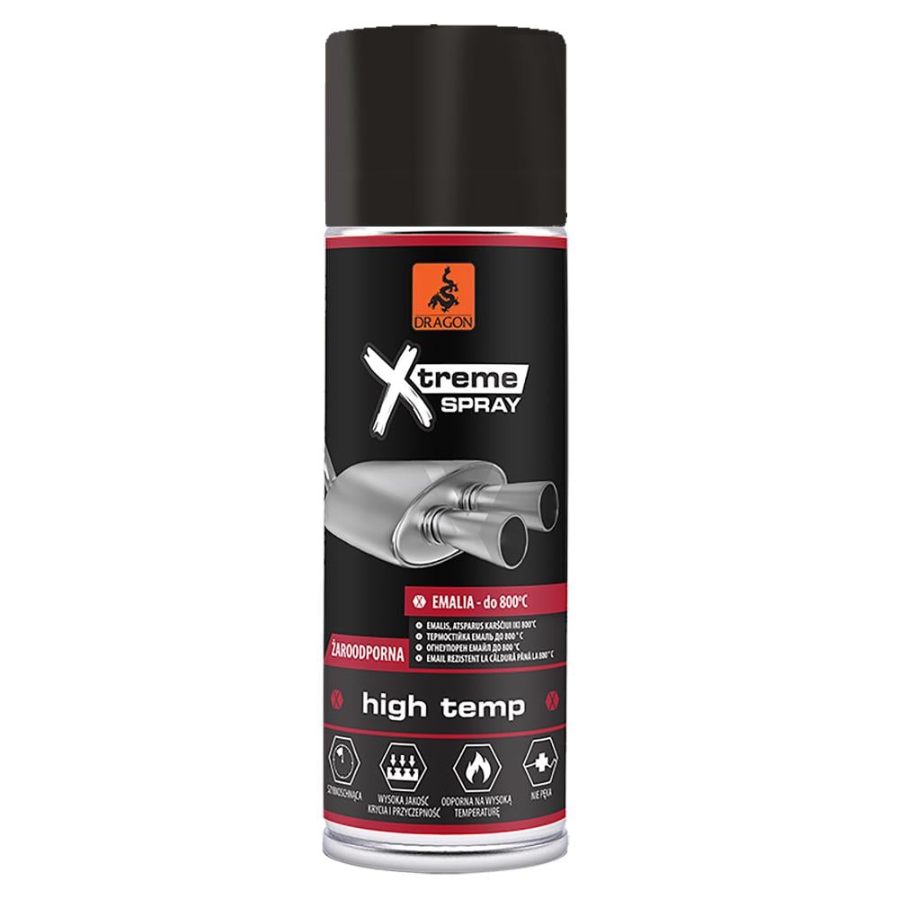 Oferte la Vopsea spray pentru temperaturi inalte Dragon Xtreme, negru RAL9011, 400 ml