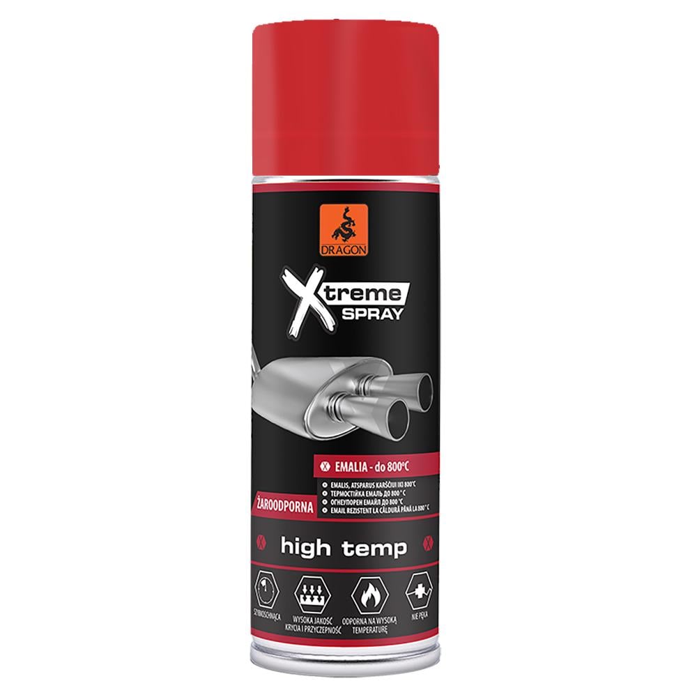Oferte la Vopsea spray pentru temperaturi inalte Dragon Xtreme, rosu, 400 ml