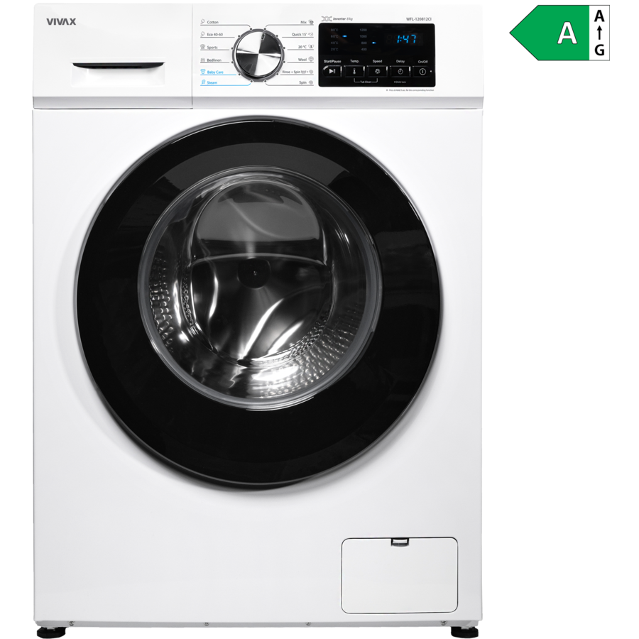 Oferte la Masina de Spalat Rufe Frontala WFL-120812CI 8KG 1200RPM Motor Inverter 12 Programe Clasa A Alb