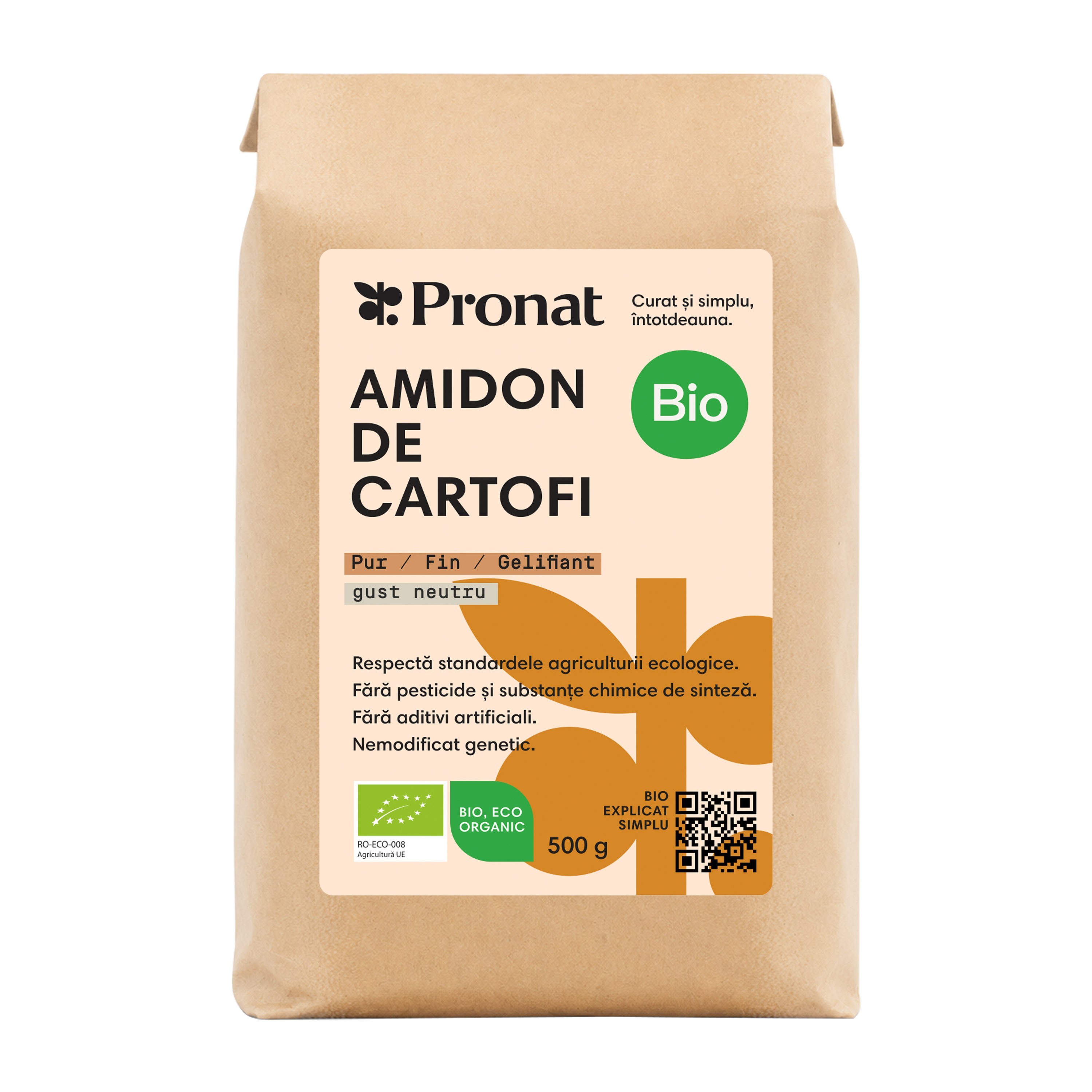 Oferte la Amidon de cartofi bio, 500g Pronat