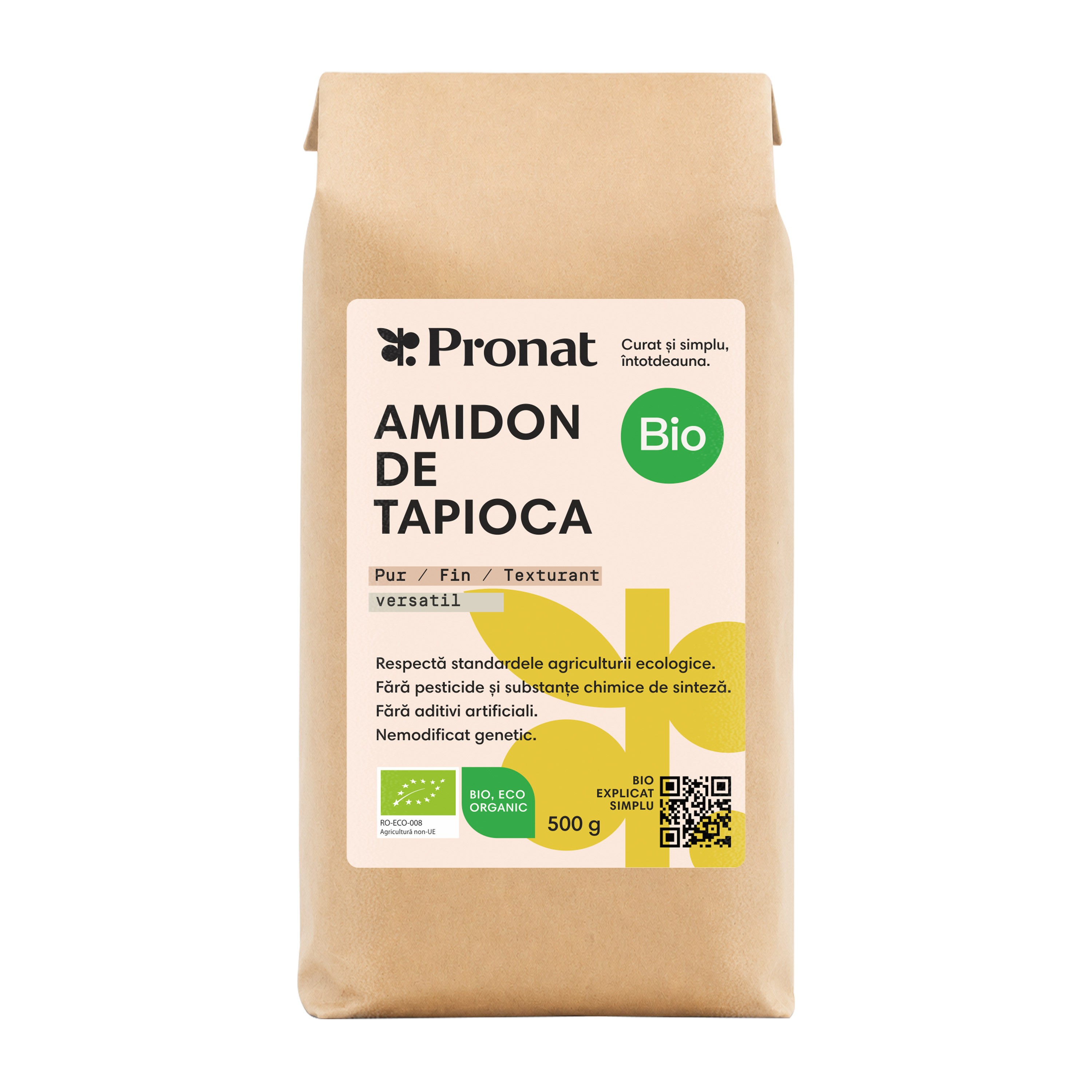 Oferte la Amidon pudra de tapioca bio, 500g Pronat