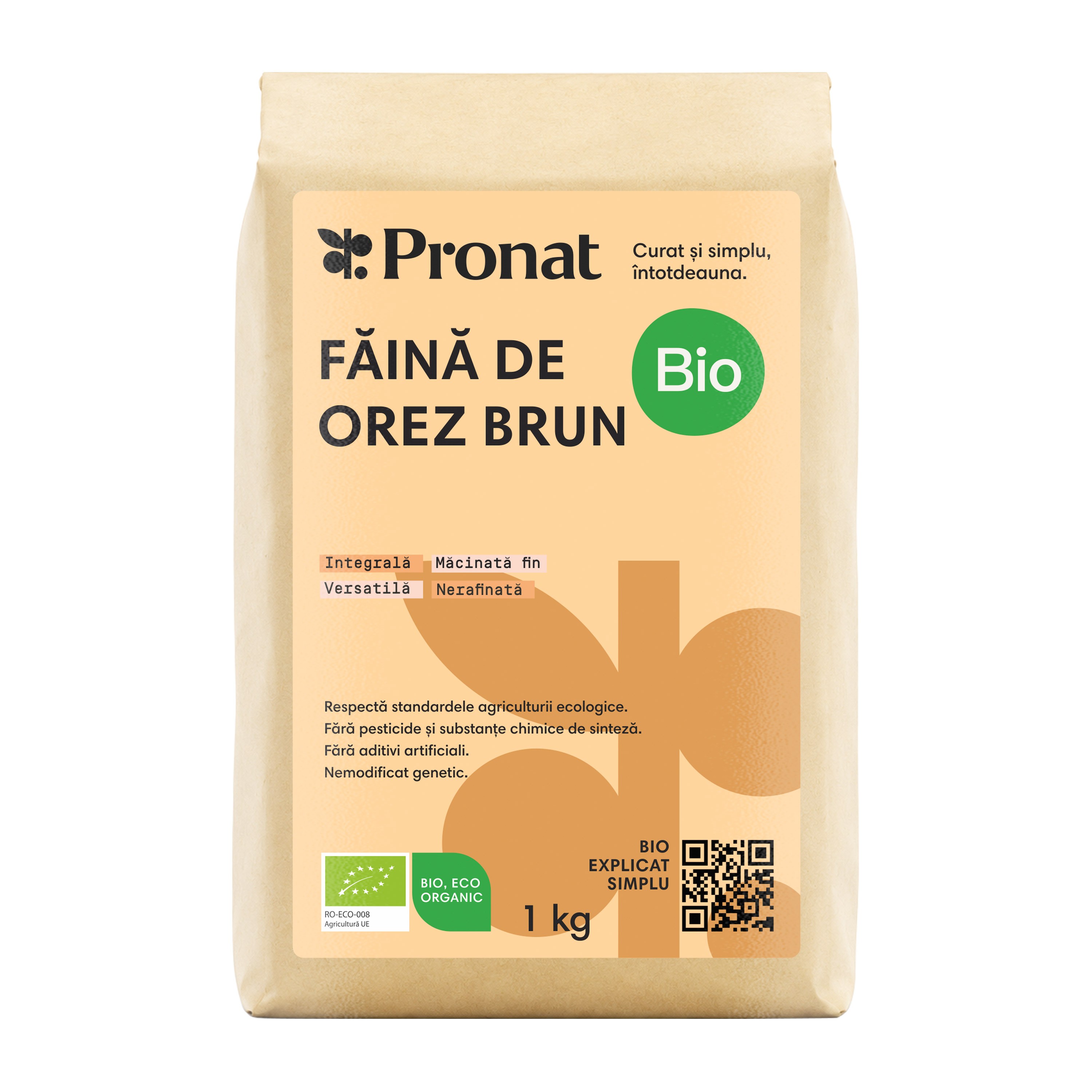 Oferte la Faina de orez brun bio, 1kg Pronat