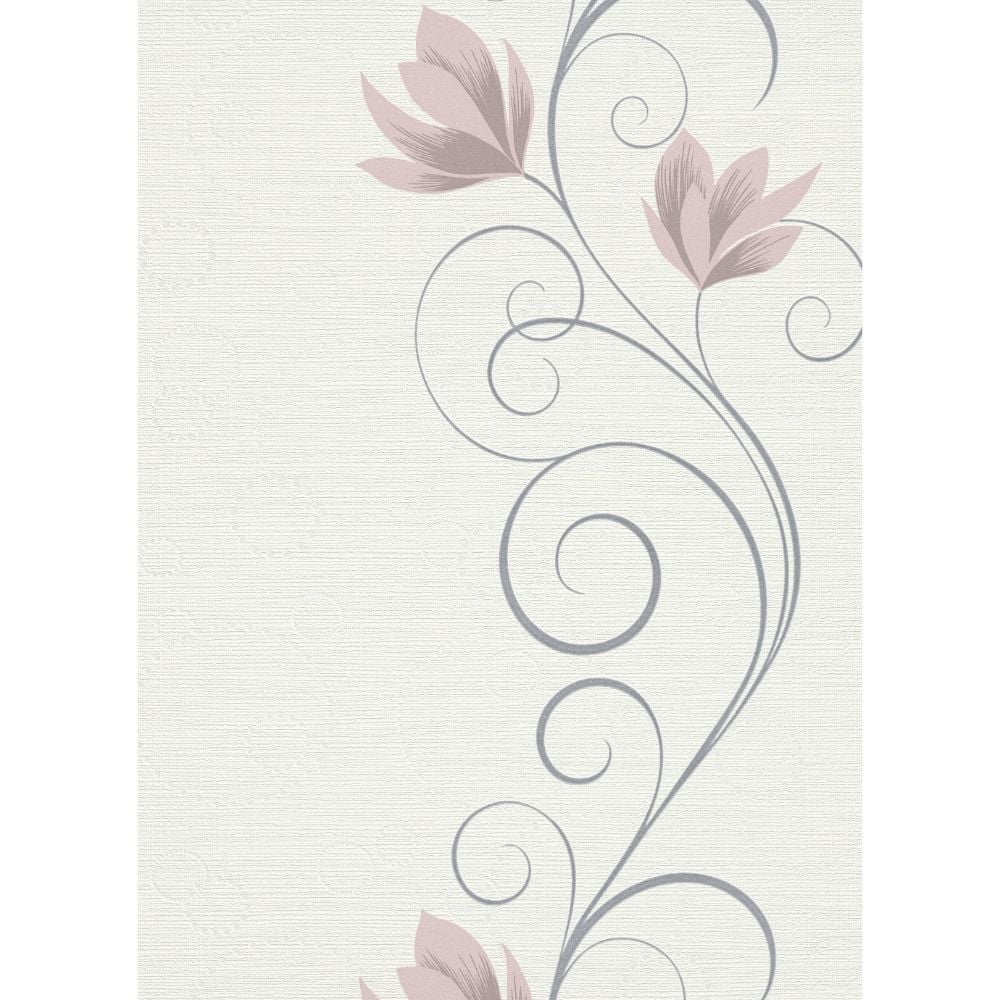 Oferte la Tapet modern Erisman 1000905, bej cu flori roz, vinil, 0.53 x 10 m