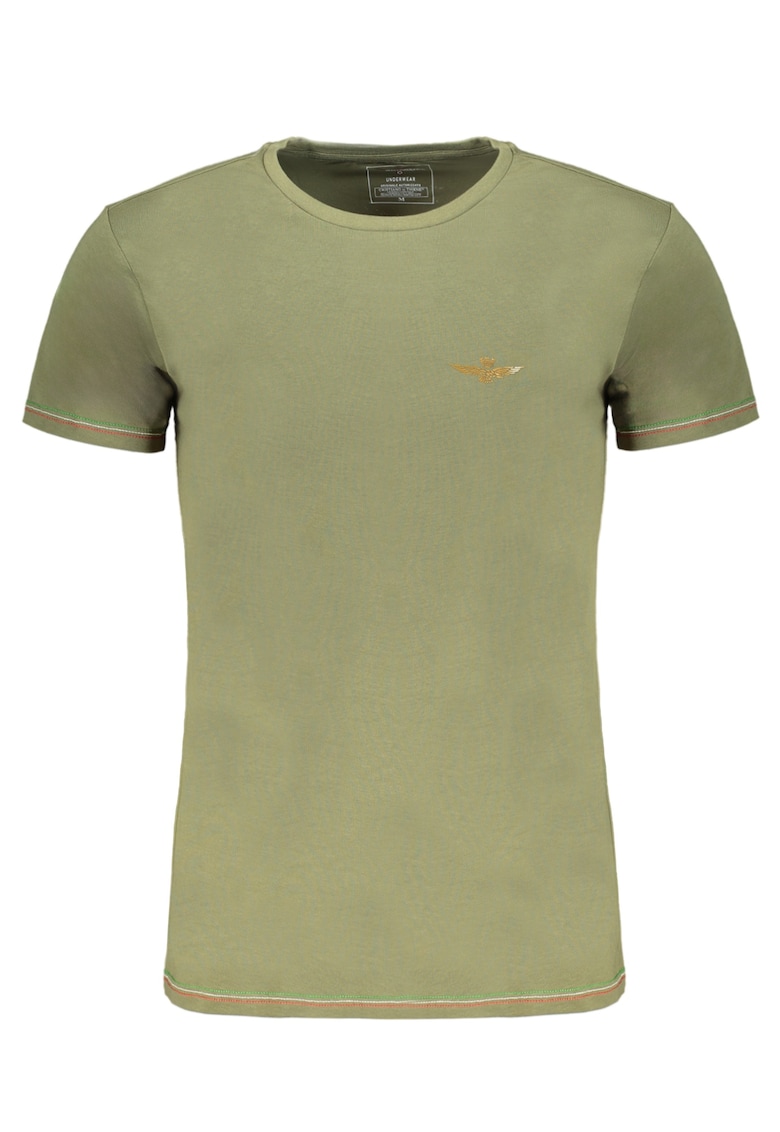 Oferte la Tricou barbati -  95% bumbac - 5% elastan - Verde - SCOTI003J508