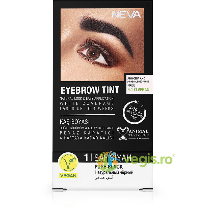 Oferte la Vopsea Permanenta pentru Sprancene Negru Pur fara Amoniac 30ml