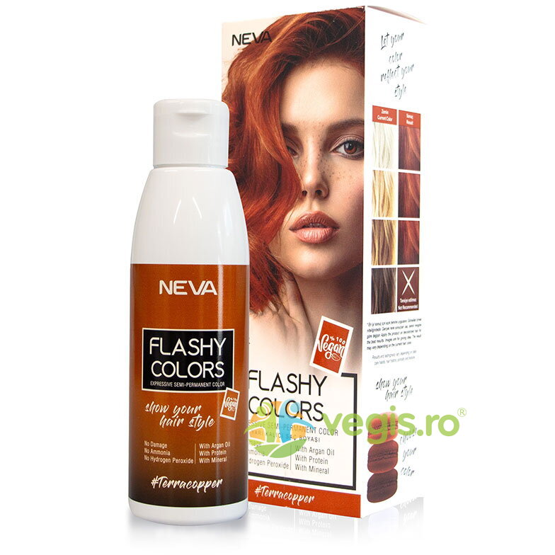 Oferte la Nuantator Semipermanent fara Amoniac Terra Copper (Aramiu Roscat) Flashy Colors 100ml