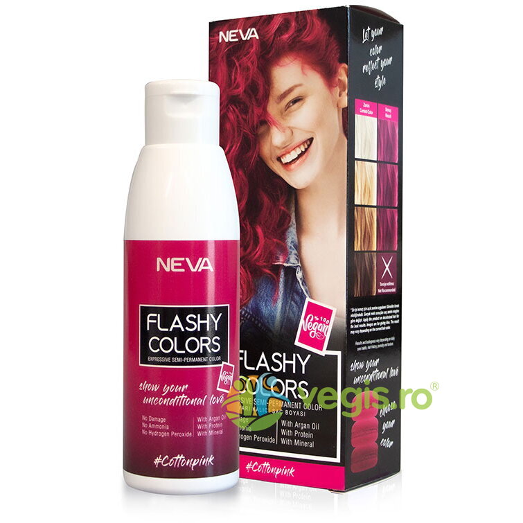 Oferte la Nuantator Semipermanent fara Amoniac Cotton Pink (Roz Intens) Flashy Colors 100ml