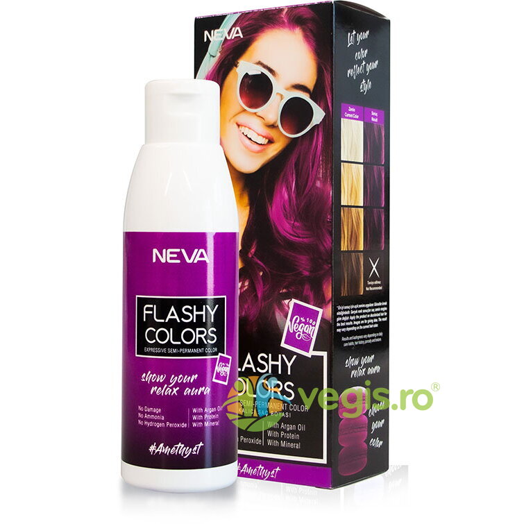 Oferte la Nuantator Semipermanent fara Amoniac Amethist (Violet) Flashy Colors 100ml