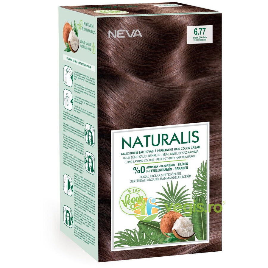 Oferte la Vopsea de Par Ciocolatiu 6.77 fara Amoniac Naturalis 150ml