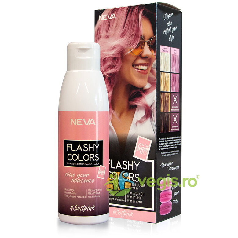 Oferte la Nuantator Semipermanent fara Amoniac Soft Pink (Blond Rose) Flashy Colors 100ml