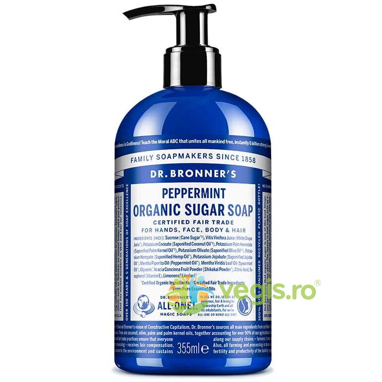 Oferte la Sapun Lichid (Sugar Soap) cu Menta Bio 355ml