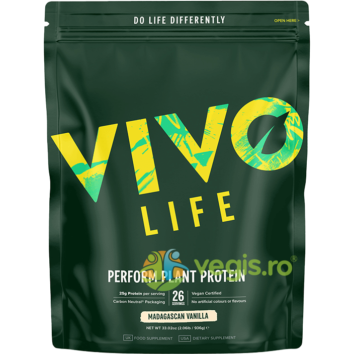 Oferte la Proteine Vegetale si BCAA Madagscan Vanilla Vivo Perform 936g