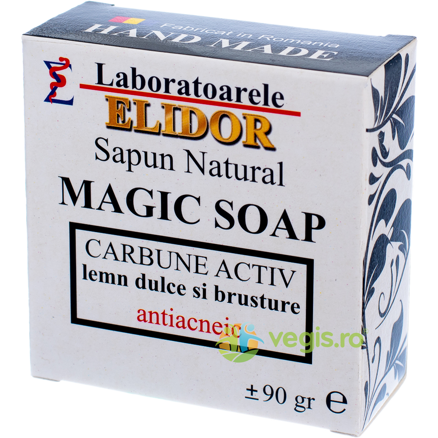 Oferte la Sapun Antiacneic cu Carbune Activ, Lemn Dulce si Brusture Magic Soap 90g