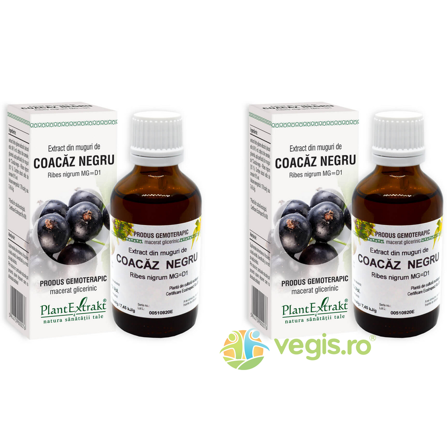 Oferte la Pachet Extract din Muguri de Coacaz Negru 50ml + Extract din Muguri de Coacaz Negru 50ml
