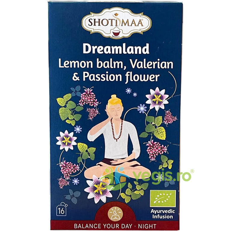 Oferte la Ceai cu Roinita, Valeriana si Passiflora Balance Your Day-Dreamland Ecologic/Bio 16dz