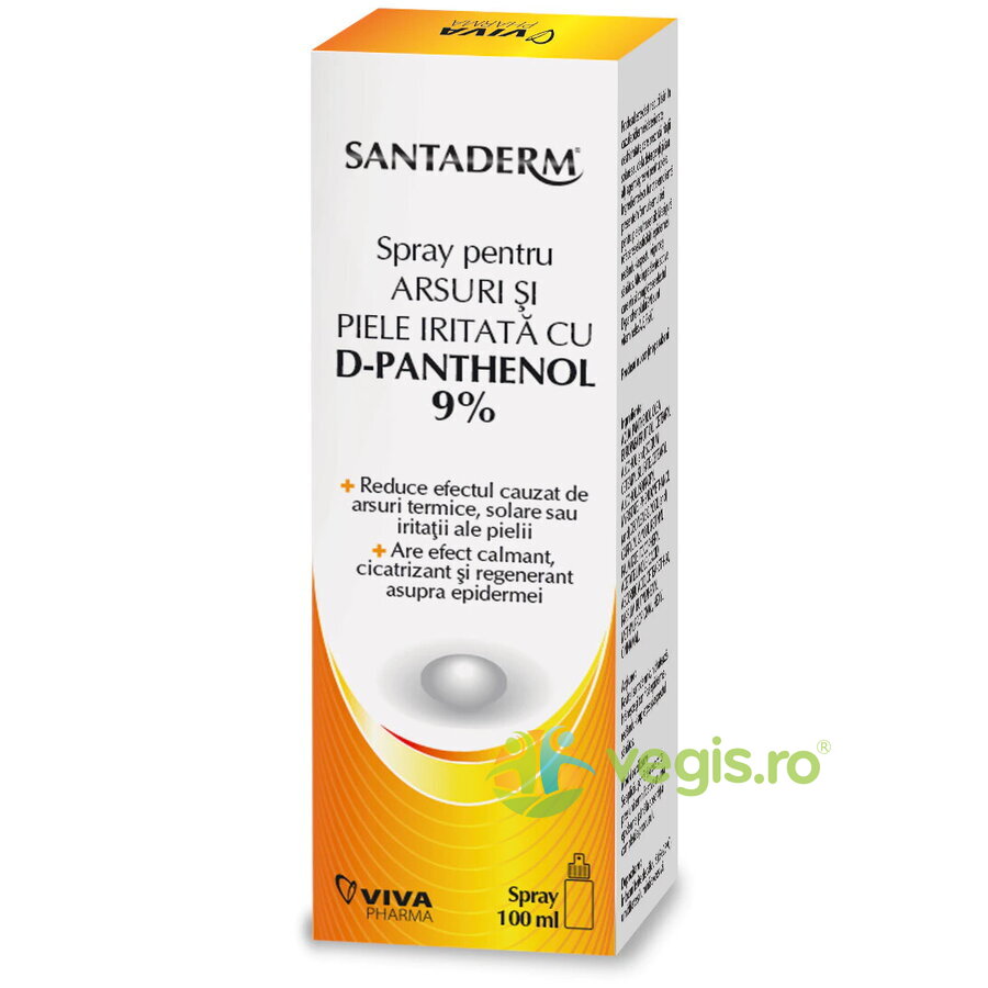 Oferte la Spray pentru Arsuri si Piele Iritata cu D-Panthenol Santaderm 9% 100ml