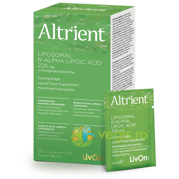 Oferte la Acid R-Alfa Lipoic Lipozomal 226mg 30 pliculete Livon Labs,