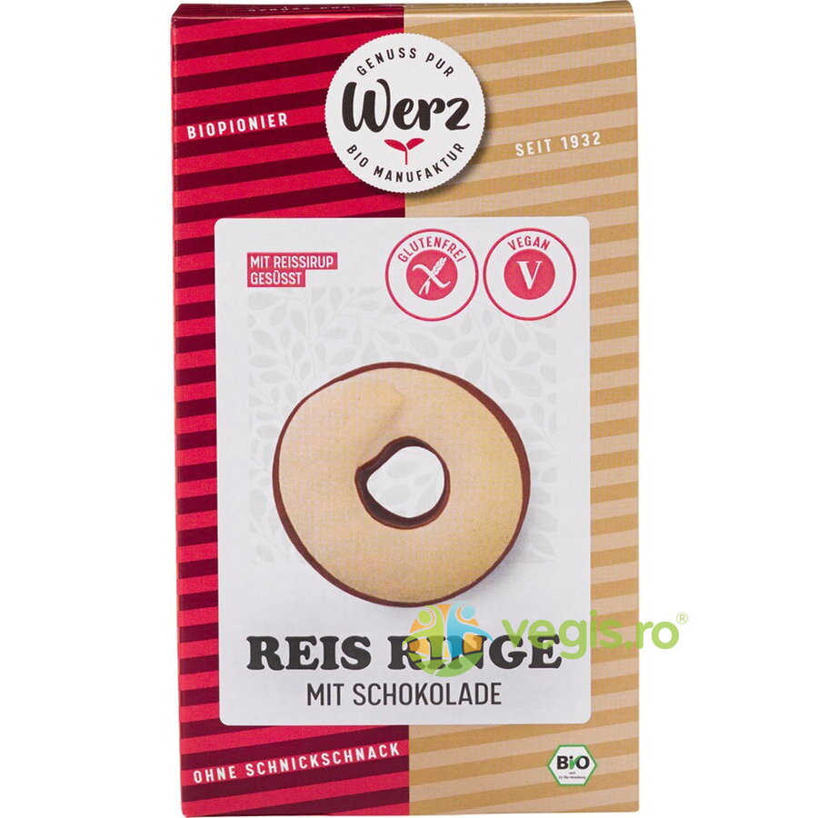Oferte la Biscuiti din Orez Integral cu Glazura de Ciocolata fara Gluten Ecologici/Bio 110g