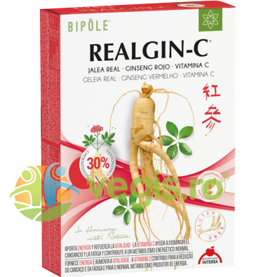 Oferte la Realgin-C Laptisor de Matca, Ginseng Rosu si Vitamina C 20x10ml