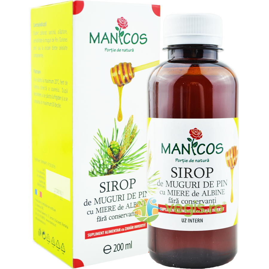 Oferte la Sirop de Muguri de Pin cu Miere de Albine 200ml