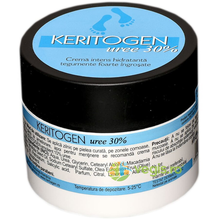Oferte la Crema pentru Ingrijirea Tegumentelor Ingrosate cu Uree 30% Keritogen 50g