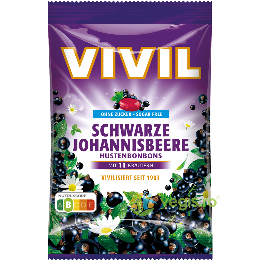 Oferte la Bomboane cu Coacaze Negre si Vitamina C fara Zahar 60g