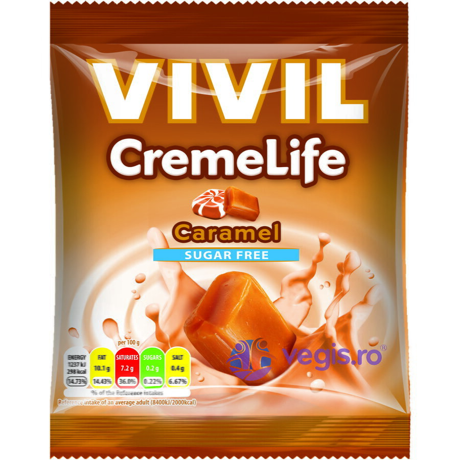 Oferte la Bomboane Cremoase cu Caramel fara Zahar 60g