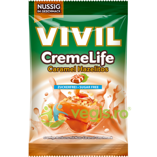 Oferte la Bomboane Cremoase cu Caramel si Alune fara Zahar 90g