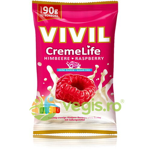 Oferte la Bomboane Cremoase cu Zmeura fara Zahar 90g