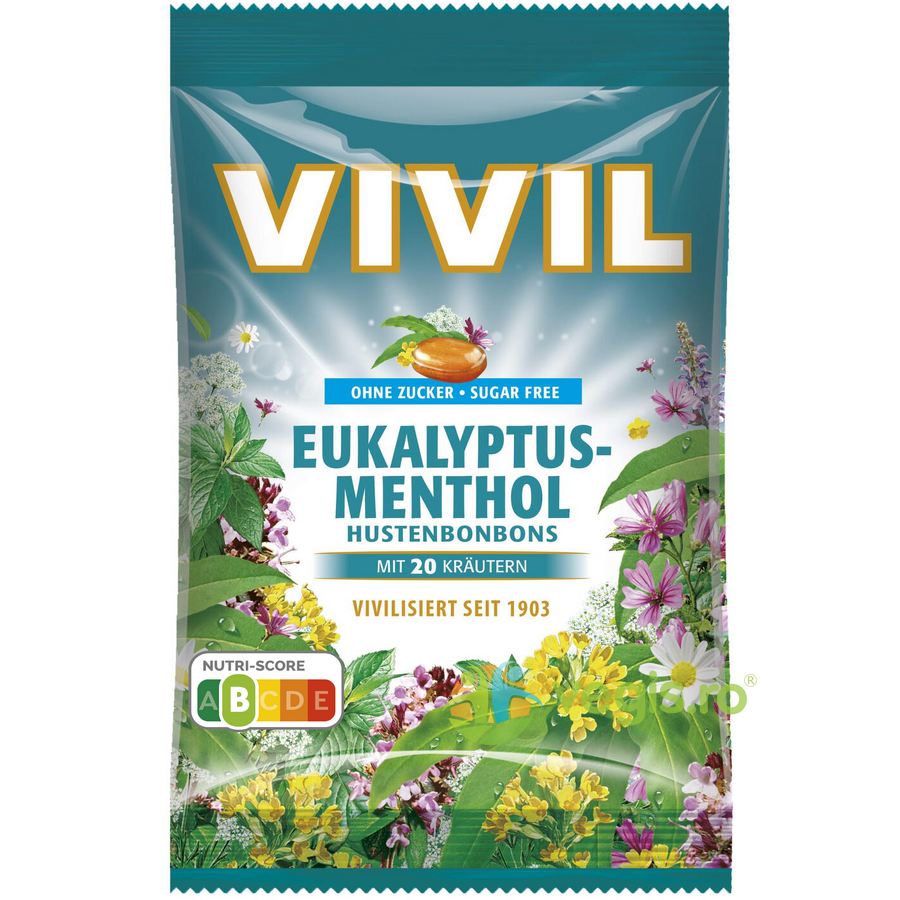 Oferte la Bomboane cu Eucalipt si Menta fara Zahar 60g