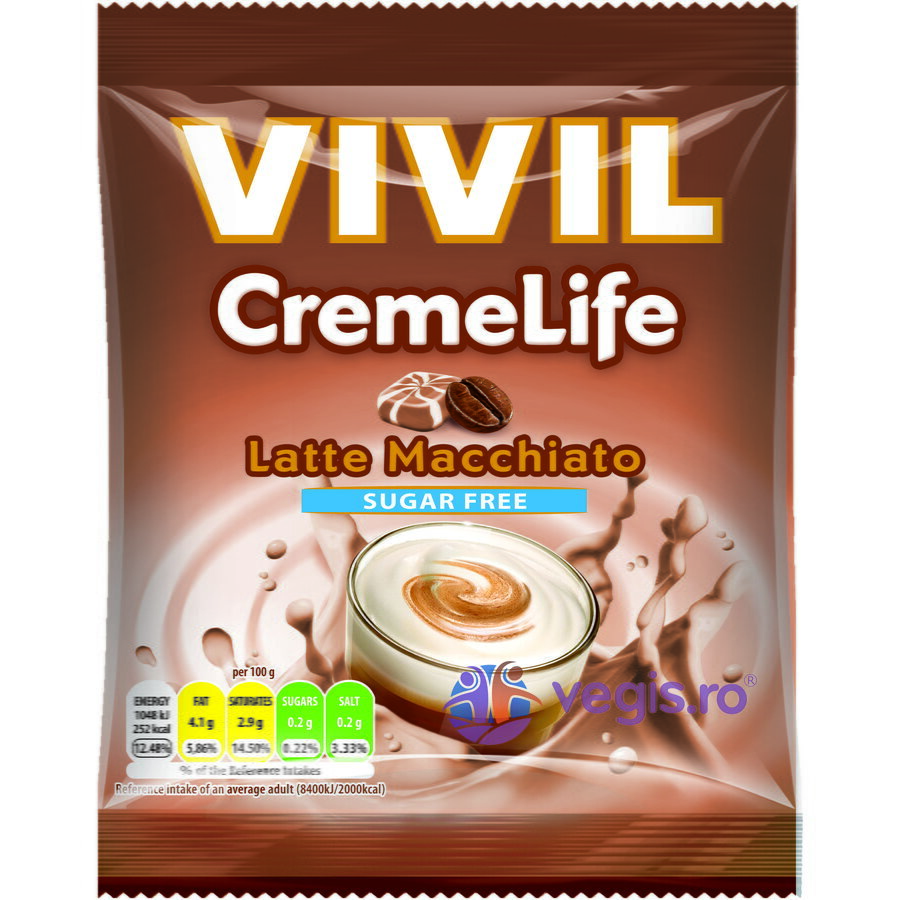 Oferte la Bomboane cu Aroma de Latte Machiato fara Zahar 60g