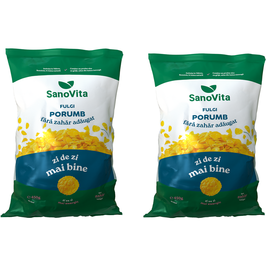 Oferte la Pachet Fulgi de Porumb fara Zahar 450g + 450g
