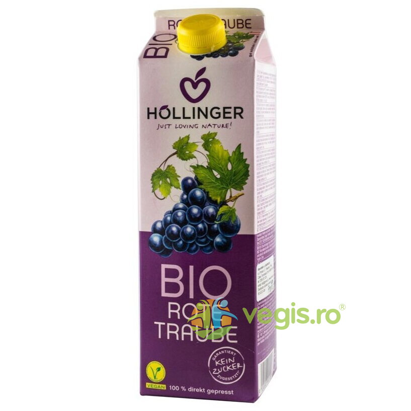 Oferte la Suc de Struguri Rosii fara Zahar Ecologic/Bio 1L